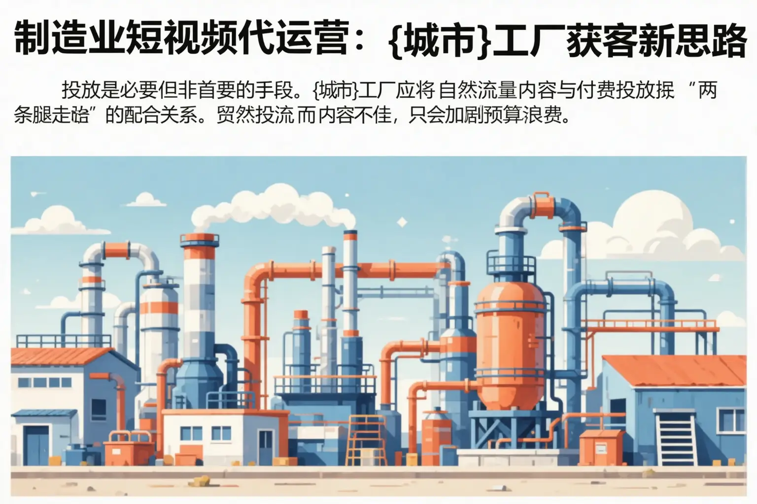 制造业短视频代运营：江津工厂获客新思路